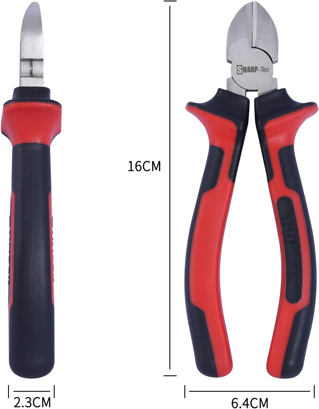 Sharp-Tec Diagonal Cutting Pliers, 160mm Precision Wire Cutters with Anti-Slip Handle, 6-inch Professional Wire Cutters Nippers - Image 5