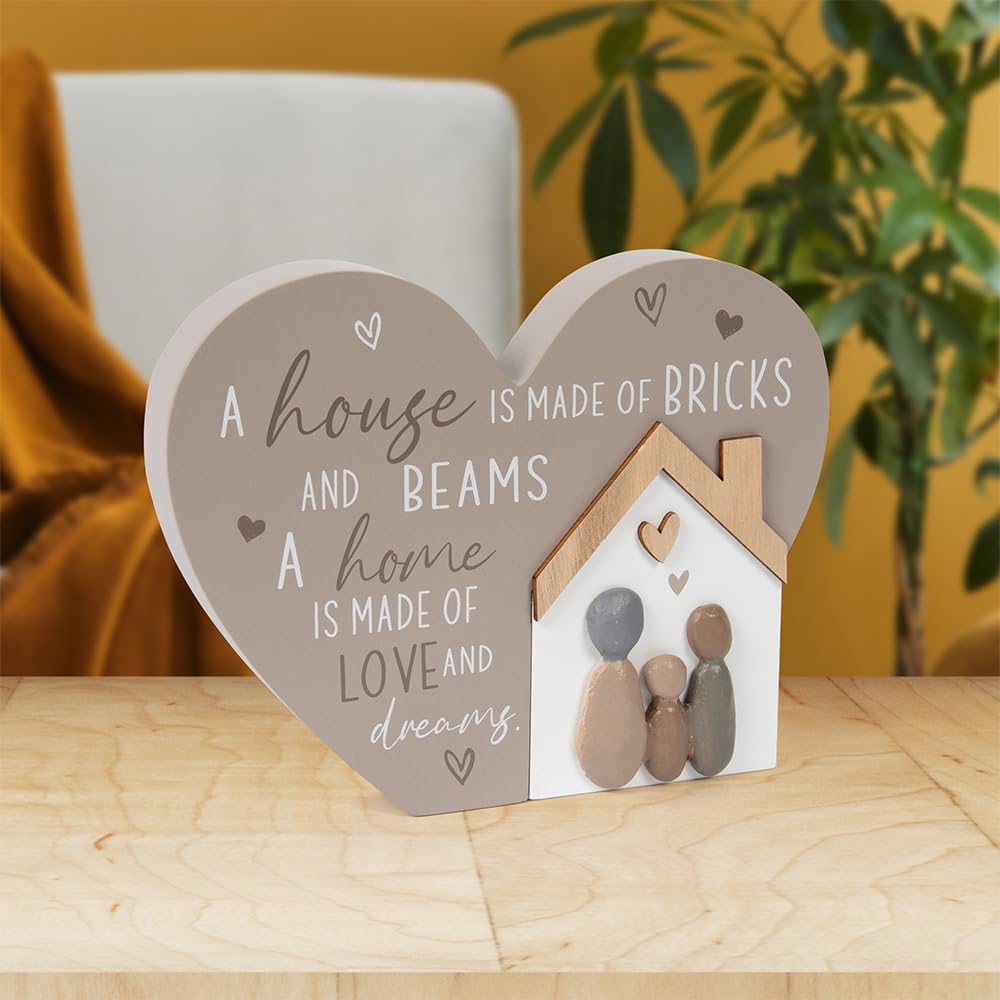 Lesser & Pavey British Designed Loving Quotes Plaque | Loving Message Plaque For Home or Office | House Heart Great Friendship Gifts For Birthdays - Love and Affection