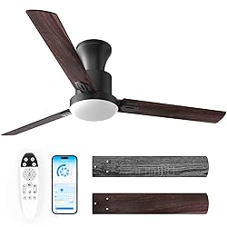 Obabala Ceiling Fans with Lights, 42 inch Flush