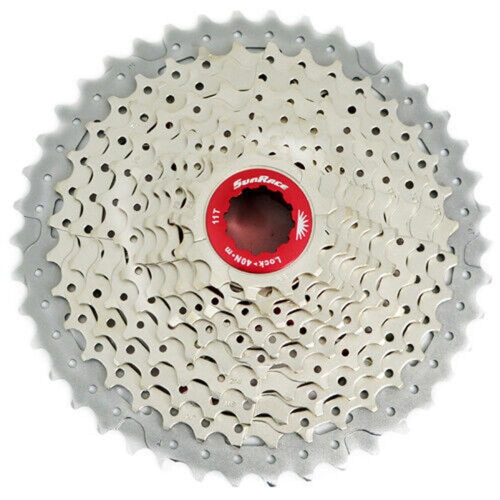 SunRace CSMX8 Wide Ratio Cassette 11-42T, 11 Speed, Silver, XTE1386