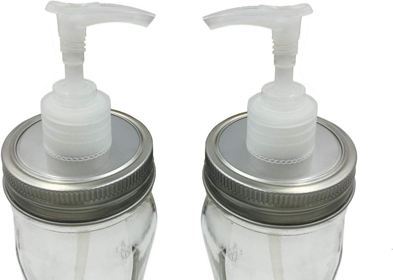 ThinkChances Soap Pump Dispenser Replacement Insert Jar Lids and Rings Rust Resistant Stainless Steel for Regular Mouth Transformer Mason, Ball, Canning Jars (2 Pack, Regular Mouth)