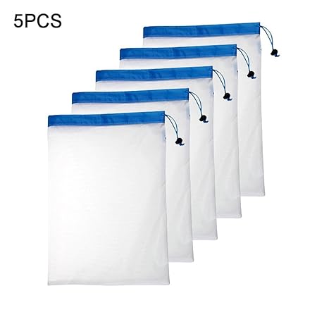 GSDCNV Cordón Red Almacenamiento Bolsa,5Pcs Ecológico Malla ...