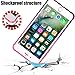 BAISRKE Clear Case for iPhone 7 Plus, Slim Shock Absorption Protective Case Soft TPU Bumper & Hard Plastic Back Cover Phone Cases for iPhone 7 Plus / 8 Plus 5.5 inch - Pink Purple Gradient