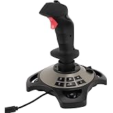 ASHATA Flight Simulation Controller Joystick for PC, PC Flight Joystick Controls with Vibration Function Throttle Control for PC Computer Laptop for 7 8 10 11