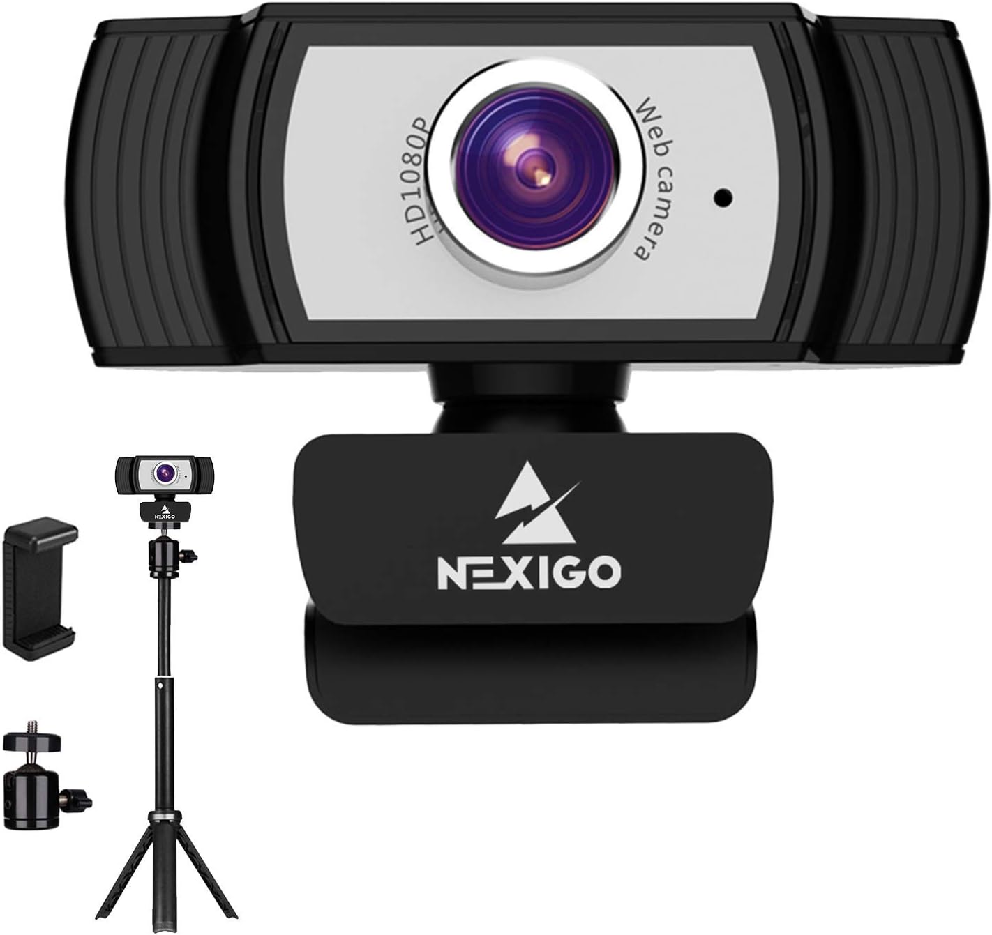 1080P cam with Mini Tripod Kits, NexiGo FHD USB cam