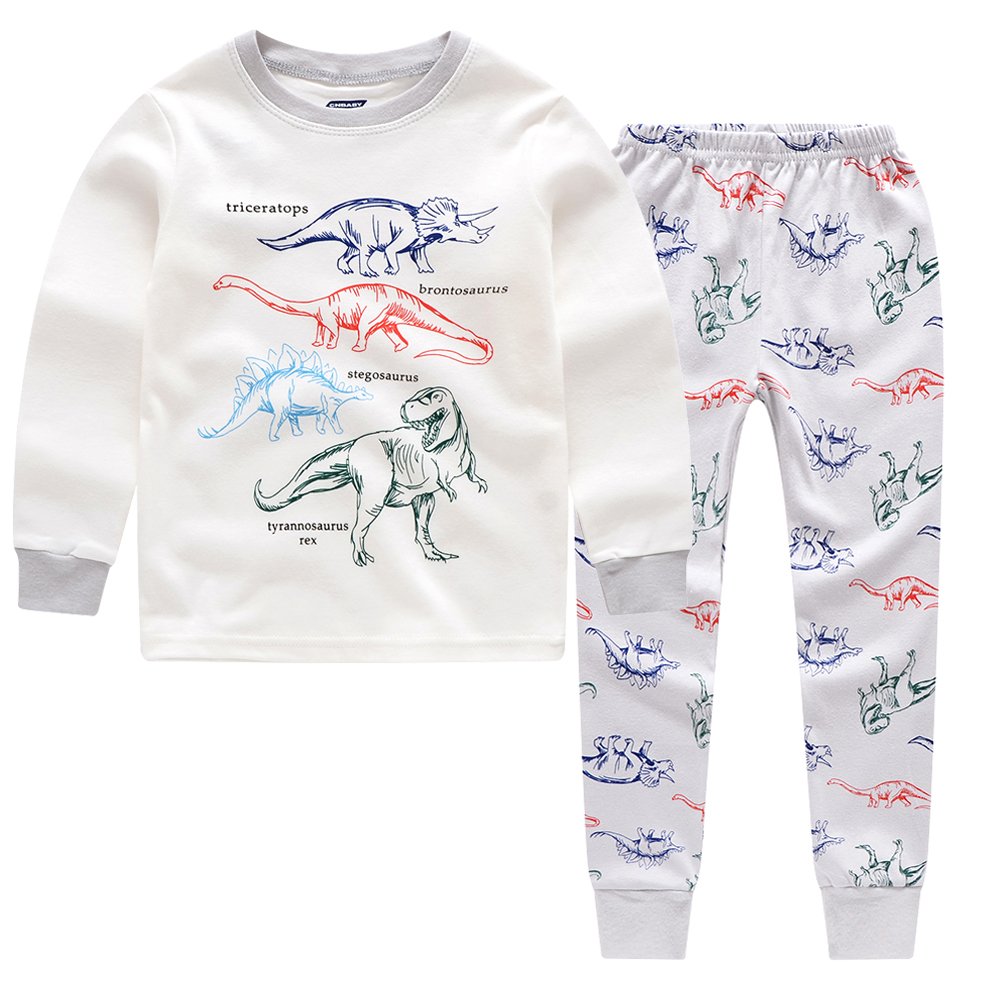 Boys Pajamas CNBABY Dinosaur Kids Sleepwear 100% Cotton Size 18-24 Month