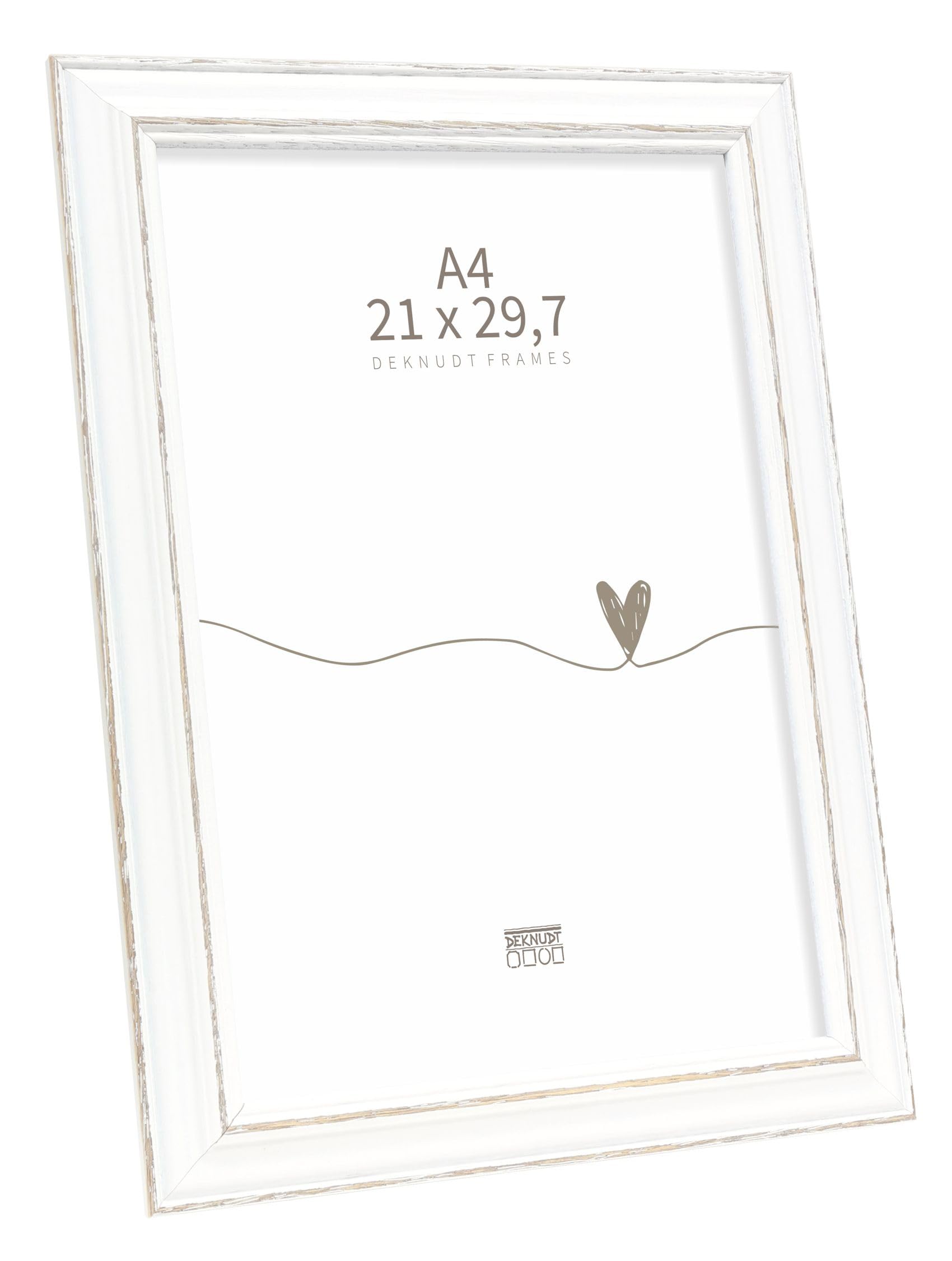 Deknudt Frames - S221H3 - Basic Photo Frame White/Black - 21 x 29.7 cm