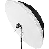 Godox Umbrella 70"/180cm Black &amp; White Studio Photography Umbrella | Soft Illumination, Natural &amp; Even Lighting, Premium Nylon Material, Compatible with Godox Flashes, with Diffuser