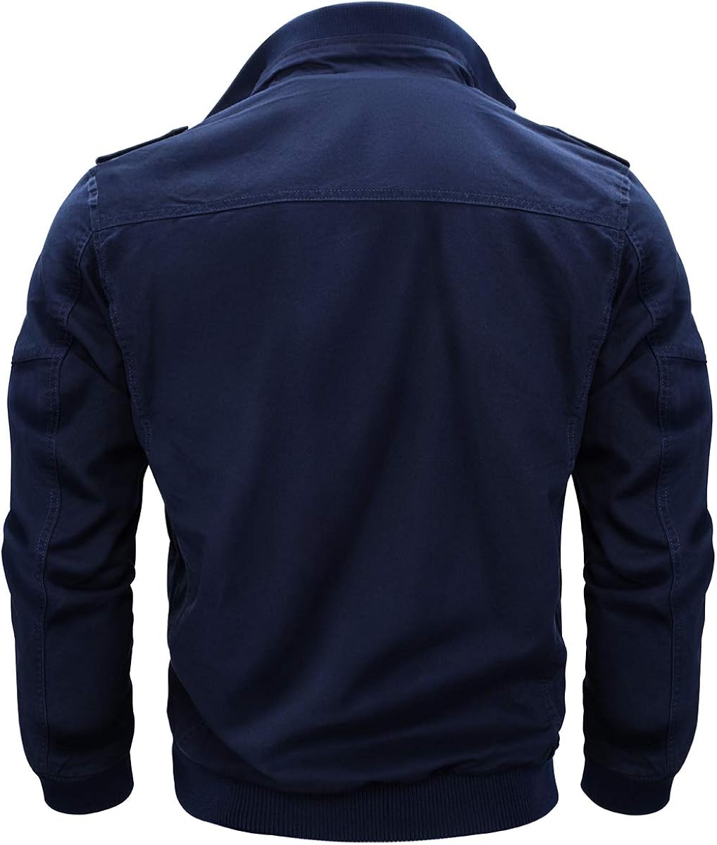 WEEN CHARM Men's Military Jacket Casual Cotton Outdoor Windbreaker Jacket at  Men’s Clothing store