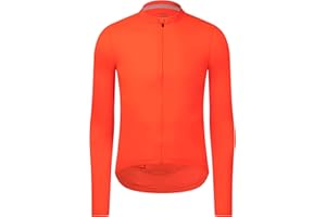 RISESBIK Men's Long Sleeve Cycling Jersey Zipper Pocket Lightweight Aero Race Fit Pro Road Bike, UPF 50+ Biking Cycling Shirt