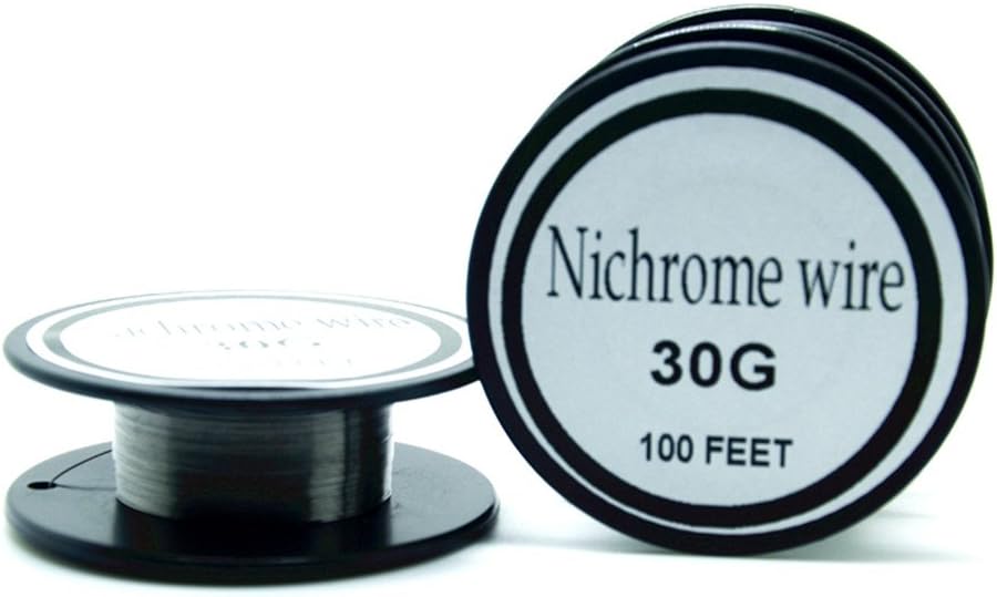 Nichrome wire36g 34g 32g 30g 28g 27g 26g 24g 22g 20g Gauge 100 FT 0.2mm Resistor AWG Resistance (30Gauge/100Feet)