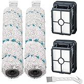 Lemige Brush Filter Replacement Parts for Bissell CrossWave Hydrosteam Max | 35151 3515 35152 3513 3518 2554 2590 2593 2596 Vacuums, 3 Pack Multi-Surface Brush Rolls 2787 &amp; 1866 Filters 1618638&amp;1608684