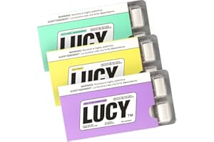 LUCY™ Nicotine Gum 4mg, 30 Count, Mint, Mango, Berry Citrus - Canada NPN# 80108821 - NRT Stop Smoking Aid, Reduce Withdrawal 
