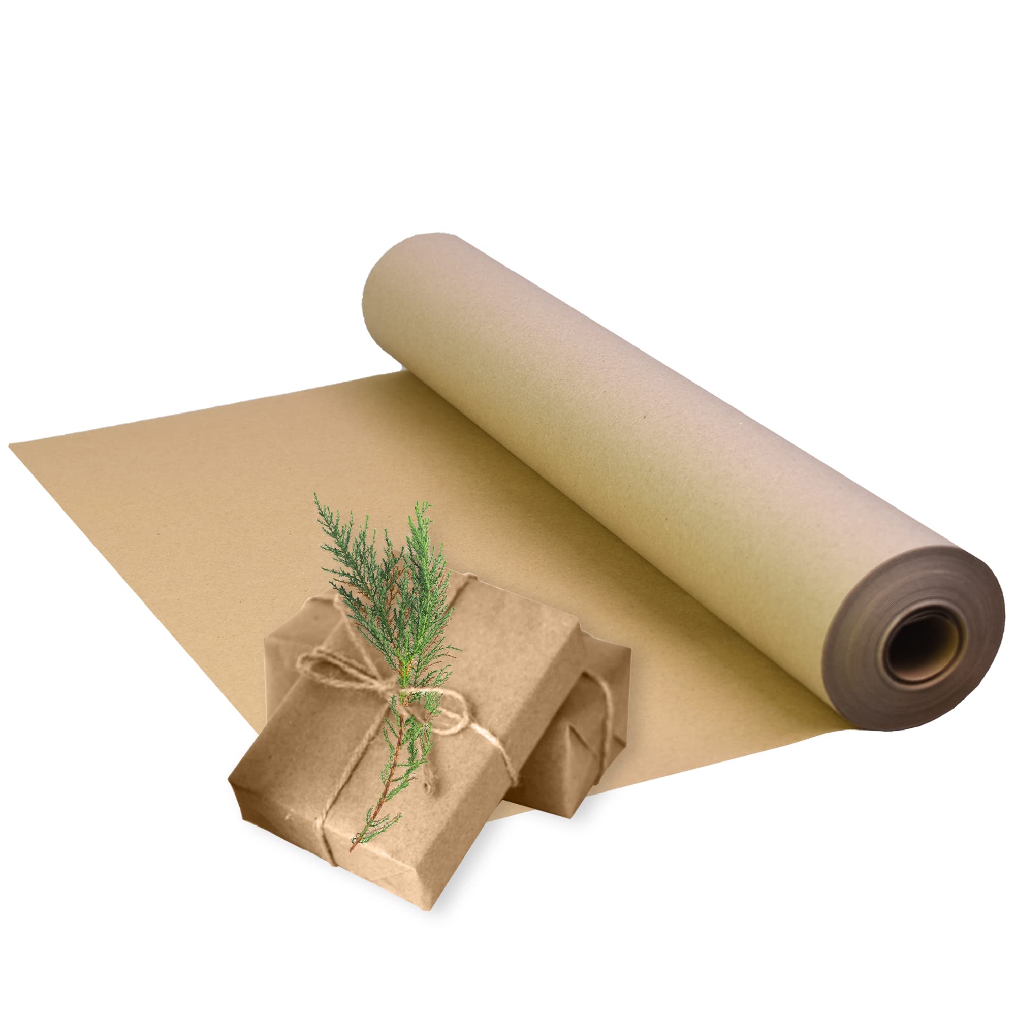 Triplast Brown ECO Kraft Paper (500mm x 50m) - Eco-Conscious & Recyclable - Multipurpose Wrapping Paper Roll with a Premium & Rustic Finish - Ideal for Gift Wrapping, Parcel Packing, Arts & Craft