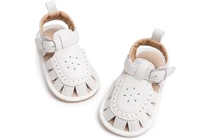 ISINSER Infant Boys Girls Sandals Newborn Closed Toe Summer Outdoor Sandal Baby Nonslip Soft Sole Crib Shoes First Walkers Prewalkers