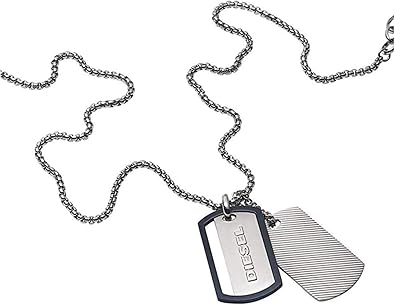 diesel dog tag necklace