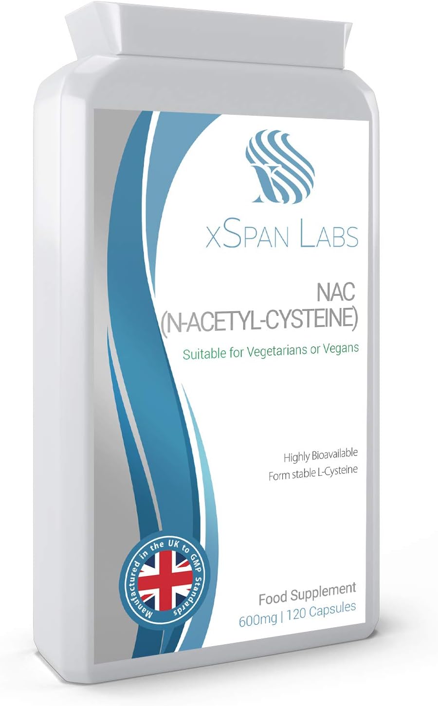 NAC N-Acetyl-Cysteine 600mg, 120 count (Pack of 1)
