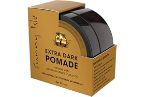Sunny Isle Extra Dark Jamaican Black Castor Oil Hair Food Pomade, 4 oz | For Dry Scalp, Hair Breakage, Split Ends, Frizz Control & Dandruff