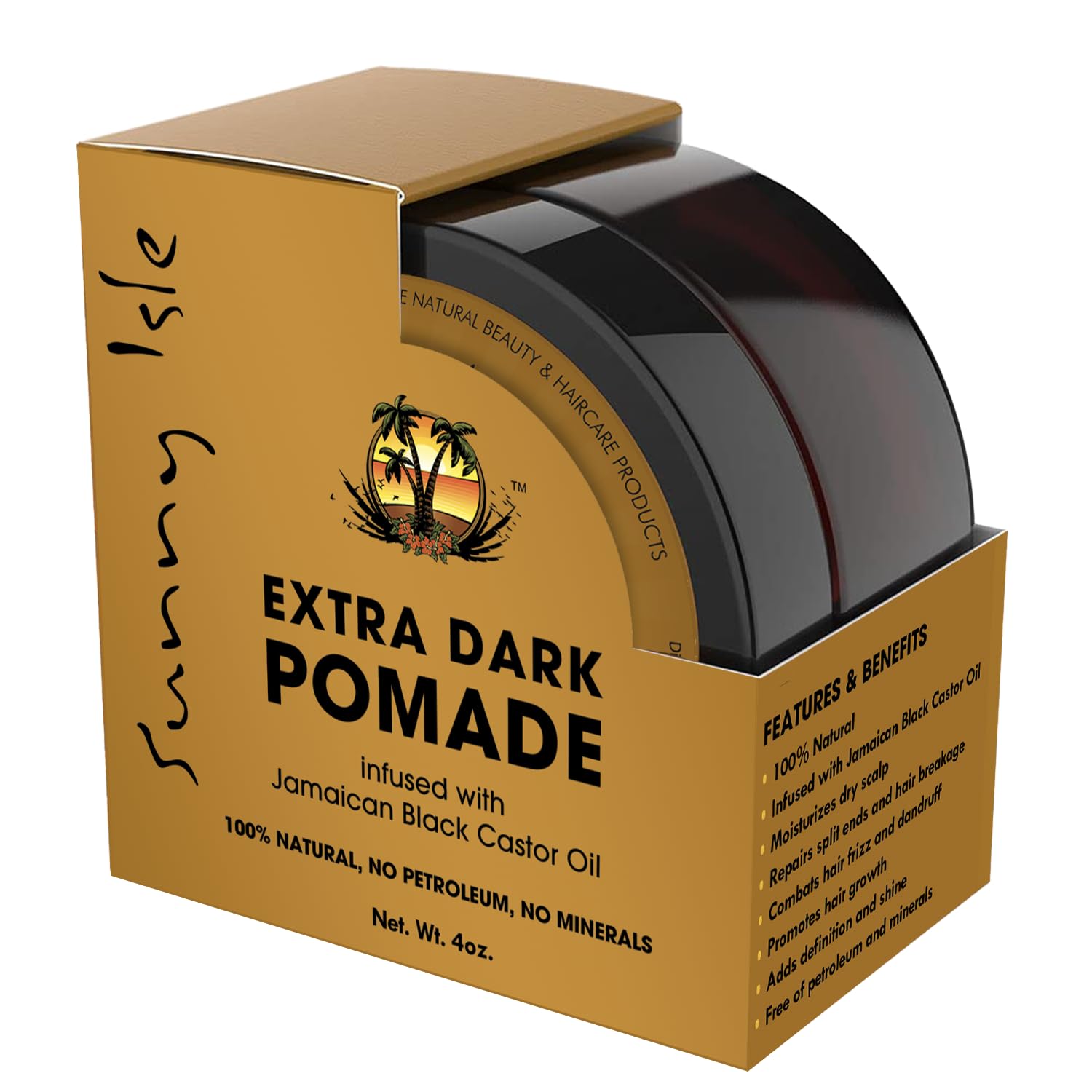 Sunny Isle,118 ml (Pack of 1),Orange Extra Dark Jamaican Black Castor Oil Pomade 118ml