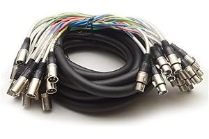 Seismic Audio - SARLX-16x25 - 16 Channel XLR Snake Cable - 25 Feet Long - Pro Audio Snake for Live Live, Recording, Studios, and Gigs - Patch, Amp, Mixer, Audio Interface 25'