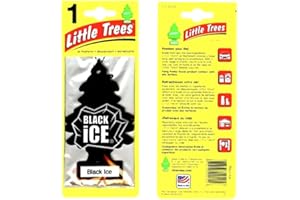 Little Trees Car Air Freshener | Hanging Paper Tree for Home or Car | Black Ice | 3 Pack