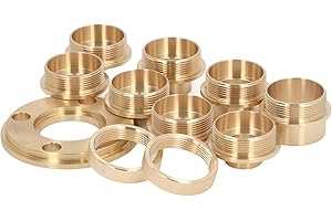 Brass Router Template Guides Set Bushing Router Parts for Woodworking Trimming Machine Flip Plate Router Bushings