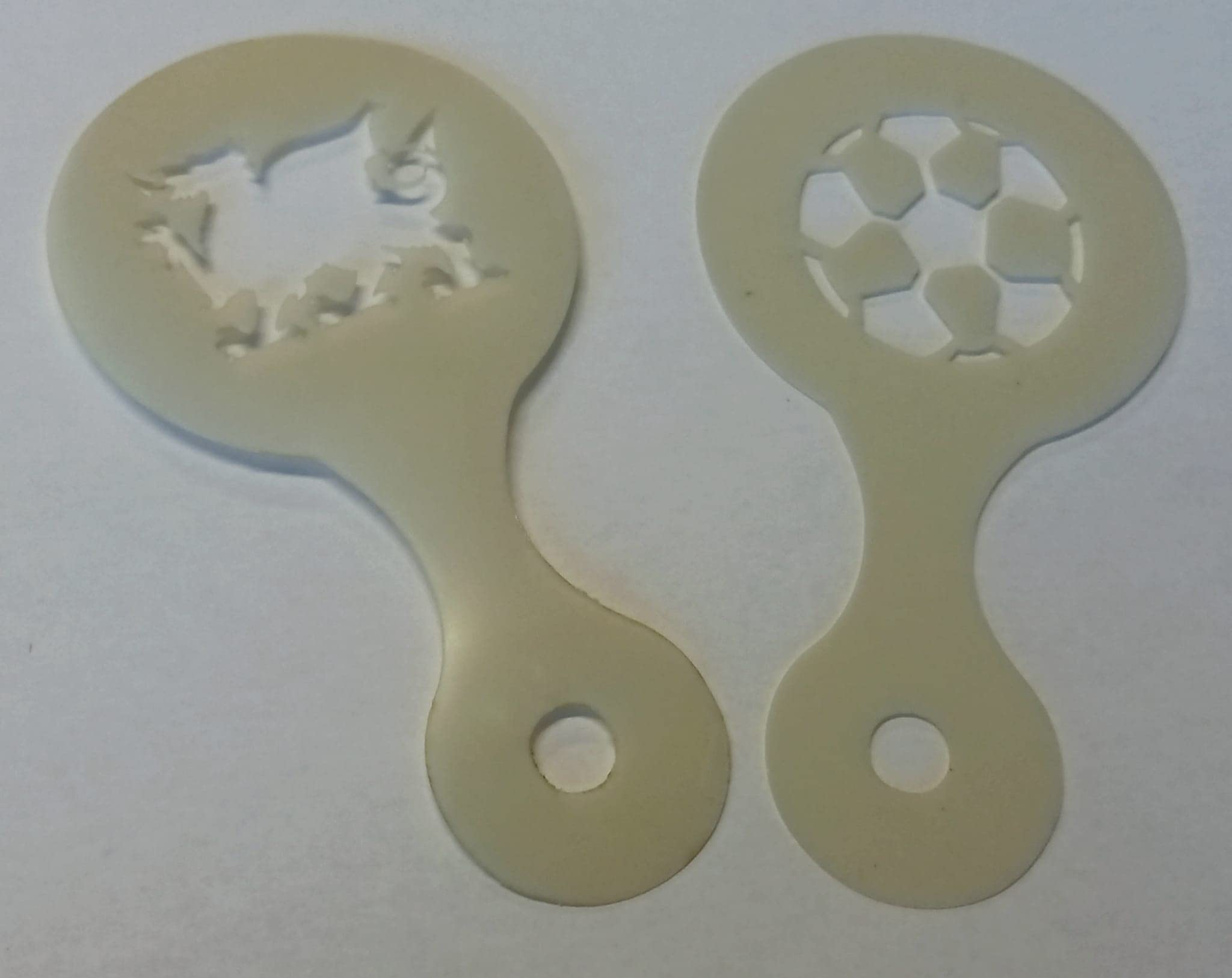 Welsh Dragon & Football Coffee Cup Stencils World Cup Reusable Wales