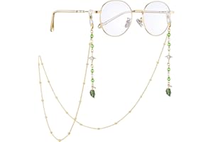 COSUCOS Stylish Eyeglass Chain for Women - Glasses Holder Chain with Tassel for Eyewear Retainer Strap Preventing Glasses Loss