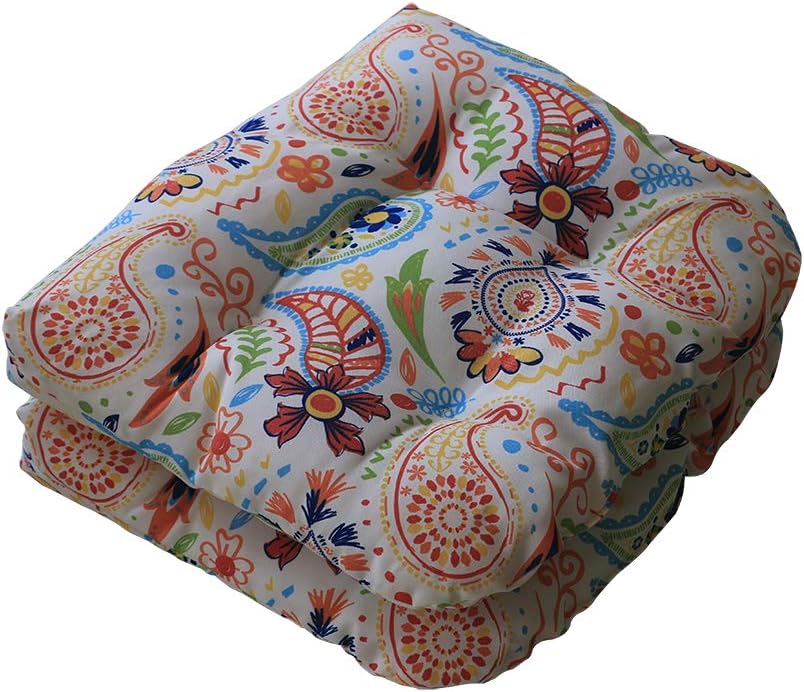 Outdoor/Indoor Reversible Chair Pads Seat Cushions, 19.7" x