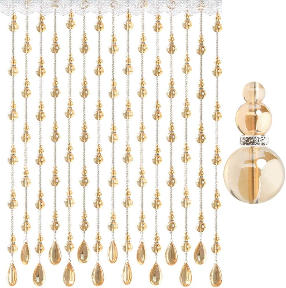 XZPENG Crystal Beaded Curtain Doorways Closet Door Aisle