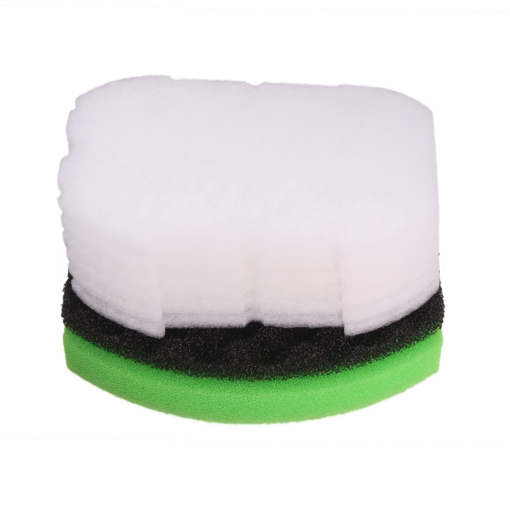 INGVIEE Filter Foam Wool Pad Set Replacement compatible with Blagdon Inpond 5 In 1 6000 and 6 In 1 9000 Filter (1x Black Coarse, 1x Green Medium, 6x Polymer Wool Pad)