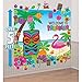 Amscan 32-Piece Luau Scene Setters Wall Decorating Kit, 1 Pack