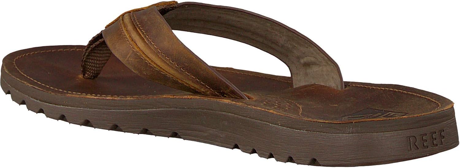 Reef Mens Sandal Voyage Lux | Premium Real Leather Flip Flops for Men With Soft Cushion Footbed | Waterproof: Shoes