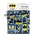 Bumkins Reusable Sandwich and Snack Bags, for Kids School Lunch and for Adults Portion, Washable Fabric, Waterproof Cloth Zip Bag, Travel Pouch, Food-Safe Storage, Large, DC Comics Batman