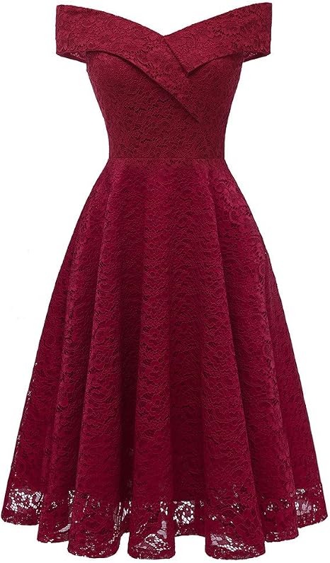 Twifer Damen Kleidung Vintage Prinzessinenkleid Blumenspitze Cocktail Abendkleider Swing Kleid Bekleidung Suenaacampo Com 