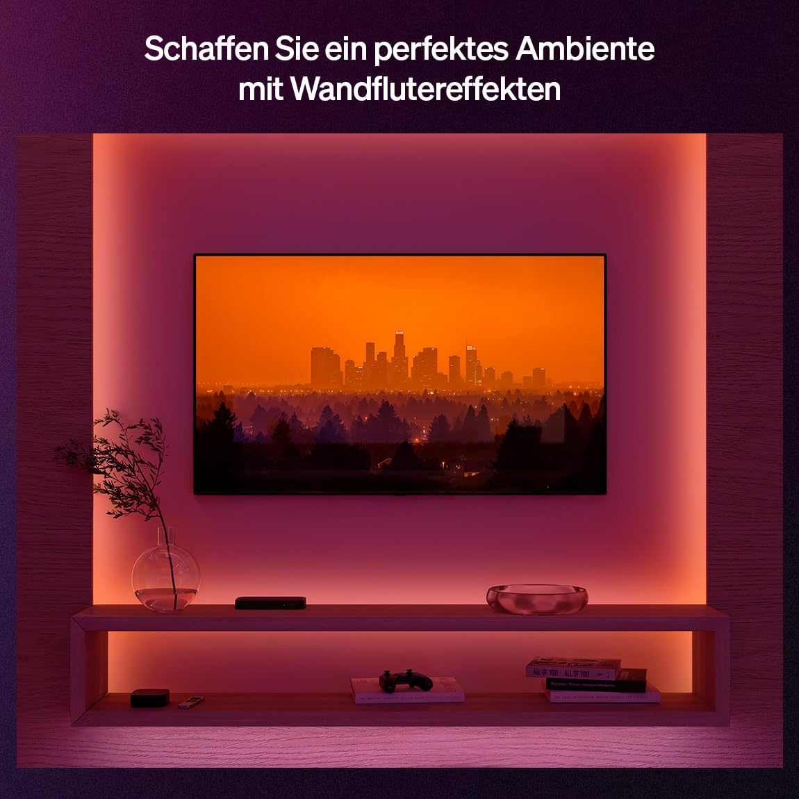 Philips Hue Flux 10m LED-Lightstrip, 1200 lm Lichtband, flexible Innenbeleuchtung, Chromasync™-Farbmischung, RGBWWIC, LED Streifen zuschneidbar, erweiterbar, wiederverwendbar, App- und Sprachsteuerung 2