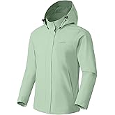 Pioneer Camp Women's Rain Jacket Waterproof Shell Jacket Hooded Windbreaker Lightweight Rain Coats for Outdoor Hiking Travel