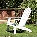 AZBRO SongSen Outdoor Wooden Fashion Adirondack Chair/Muskoka Chairs Patio Deck Garden Furniture,White