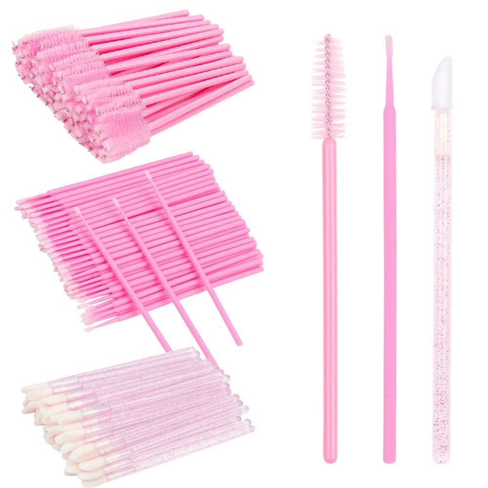 Photo 1 of ** brush only**
300 PCS Eyelash Extension Supplies Kit Disposable Micro Swab Brush Eyebrow Spoolies Lip Stick Brush Mascara Wand Applicator Makeup Brush Tool (Pink Sets)