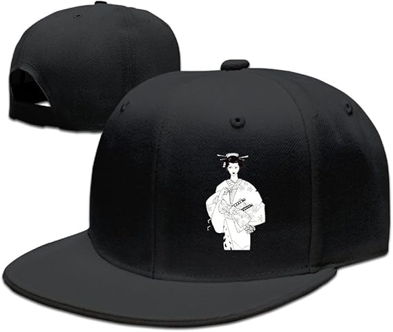 Lala71 日本 芸妓 浴衣 武士刀 祭り アイコン 野球キャップ 今季最新 エアー トレーニング 日よけ ブラック One Size キャップ 通販 Amazon