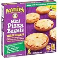 Annies Homegrown Three Cheese Mini Pizza Bagels, 6.65 Ounce -- 12 per case.