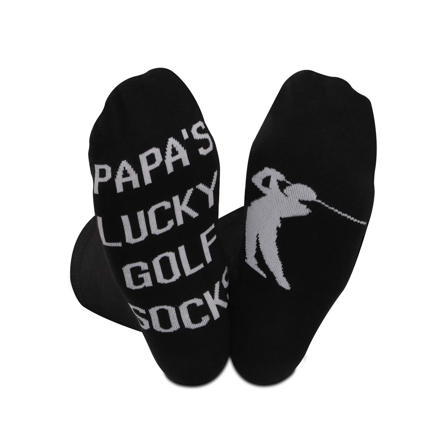 JTOUK Golf Gift for Grandpa Daddy Papa’s Lucky Golf Socks Novelty Golfing Socks For Men Father’s Day Gift (LUCKY GOLF PAPA EU)
