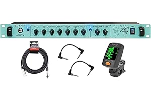 Briskdrop Tech 21 GED-2112 Geddy Lee Signature SansAmp - Bundle with XLR Cable, 2 Patch Cables, and Tuner