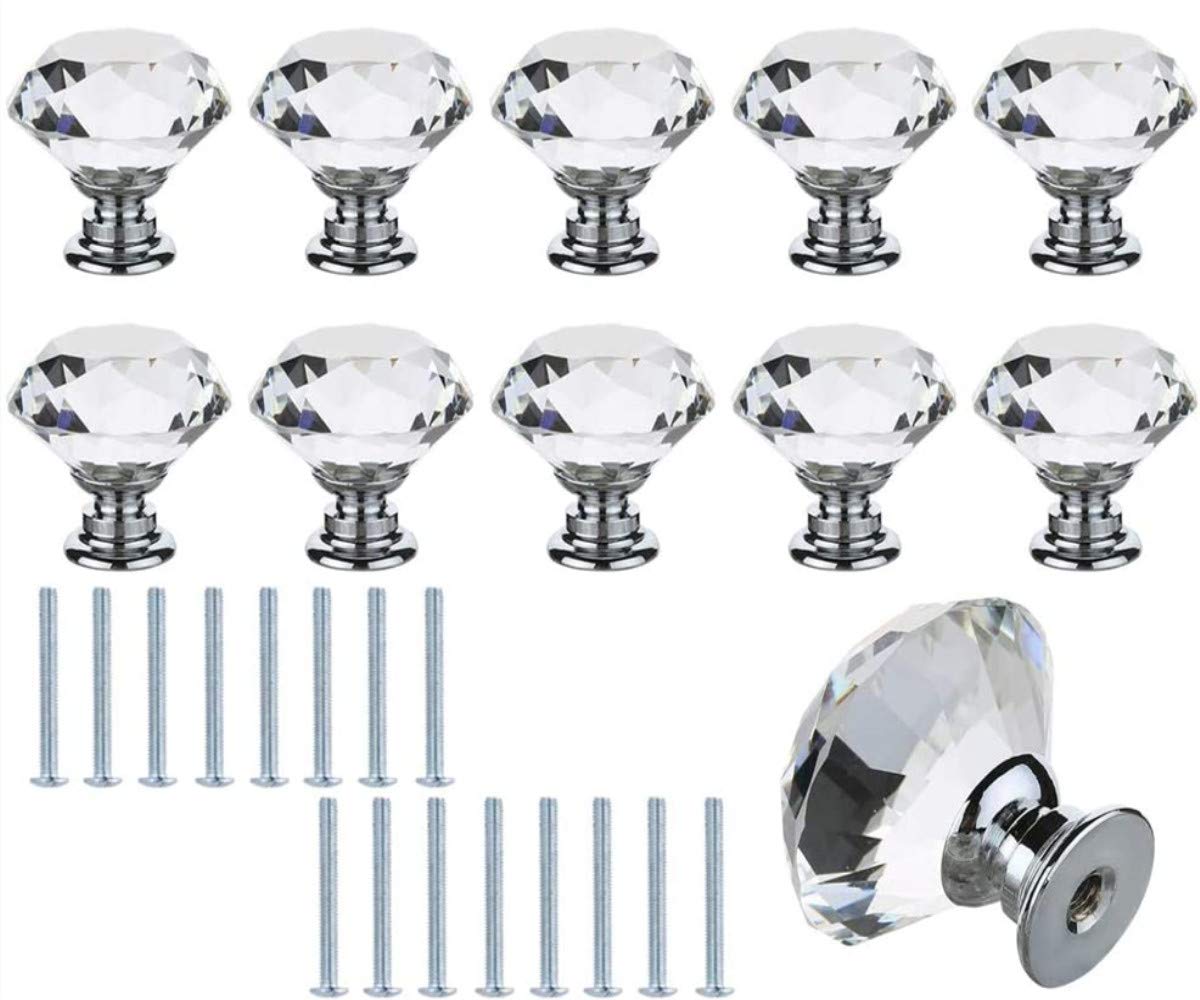YKKJ (10 Pieces) Drawer Knob Pull Handle Cupboard Knobs Cabinet Drawer Pulls with Screws for Hfor Kitchen, Dresser, Cupboard, Bathroom, Wardrobe