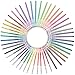 Boomer & Cole Ultra Fine Tip Gel Coloring Pens, Set of 48 | Assorted Colors with 12 Each Pastel, Neon, Metallic & Glitter + Case