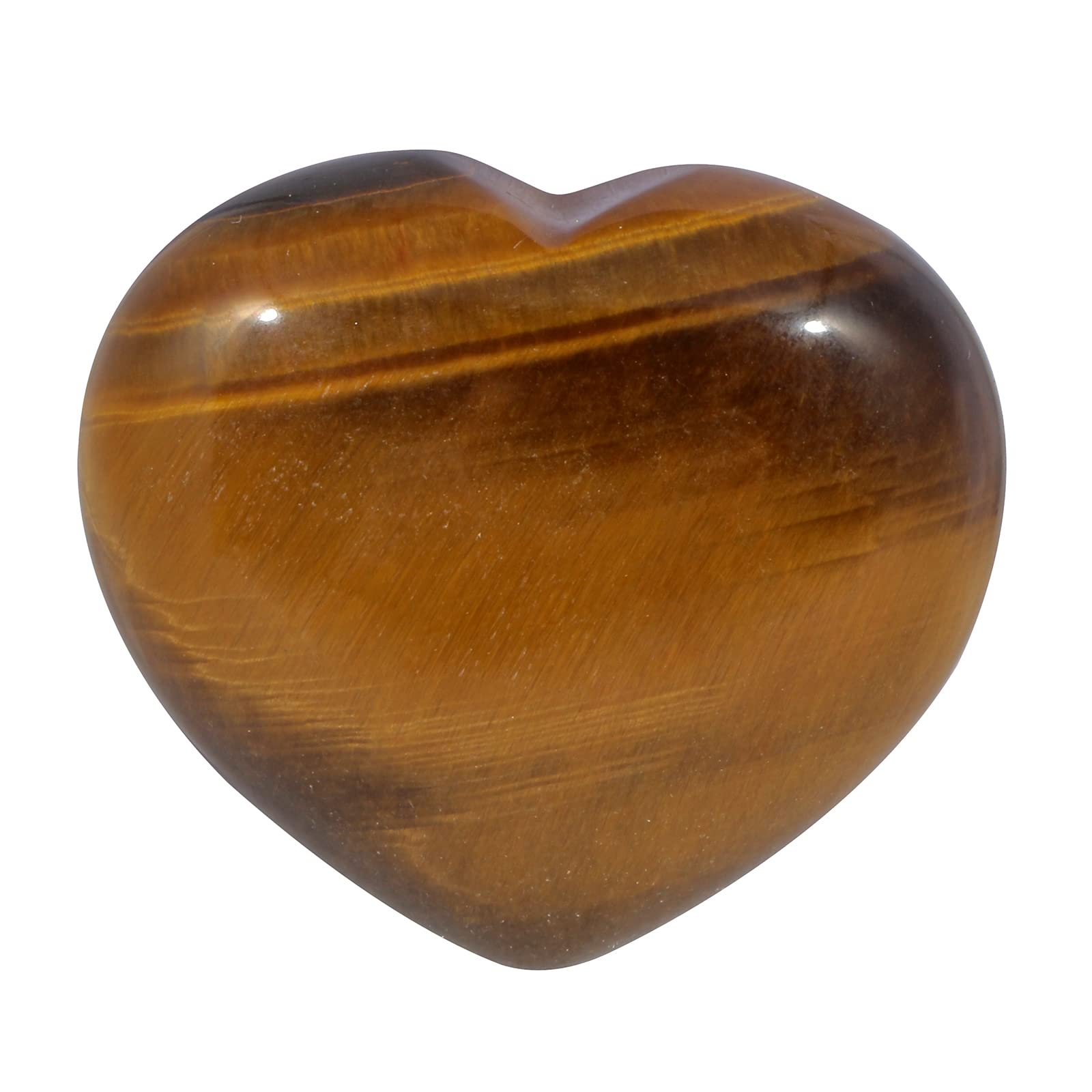 Lovionus89 Natural Tiger's Eye Healing Heart Shape Crystal Stone, Polished Semi-Precious Stone for Love, Wellness Positive Energy | Reiki Chakra Meditation(1.8 Inch)