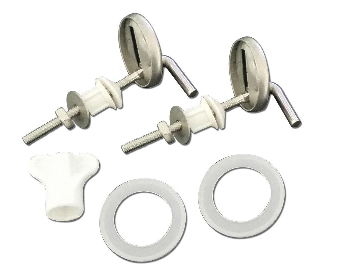 New Non Rusting Quality Blue Canyon Universal Replacement Stainless Steel Toilet Seat Hinge Set