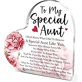 Gifts for Aunt from Niece Nephew,Gifts for Aunt Birthday Thanksgiving Christmas,A Special Aunt Like You Sign Lotus Acrylic Plaque 4.5x4.5 Inches