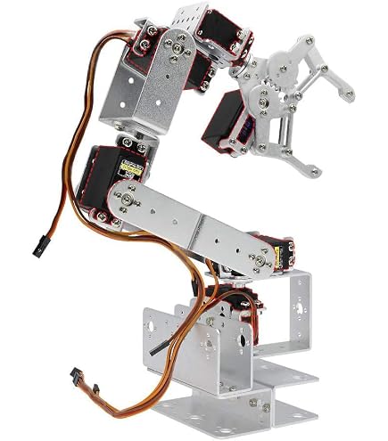 Robotic Arms Kit SNAM1500 MECHANICAL ARM SG90 Servo Wooden Robotic Arm ...
