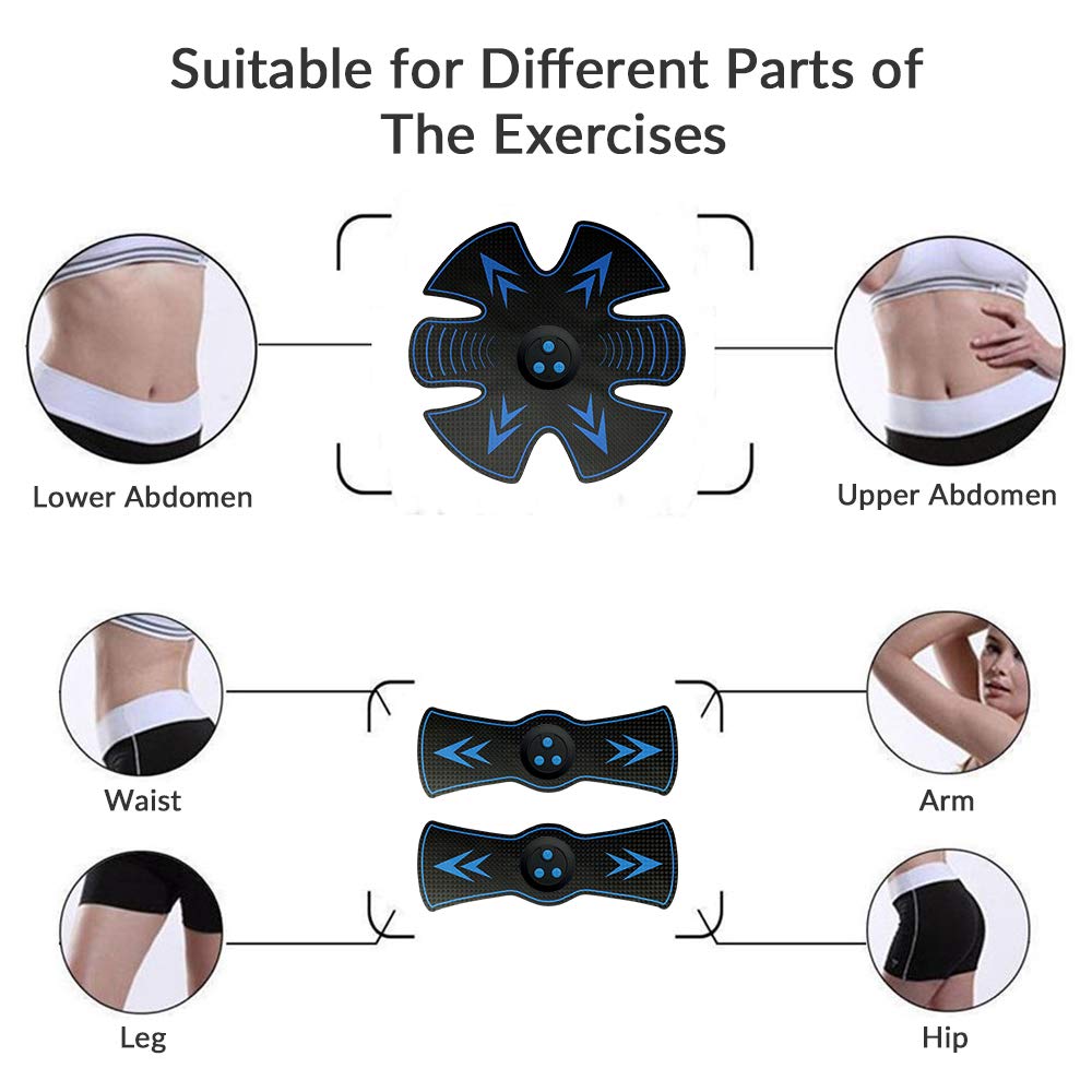Inshome Abs Stimulator, Muscle Toner Abdominal Training Device for Muscles, Muscle Stimulator at Home Office Workout for Men Women